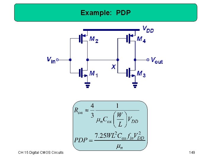 Example: PDP CH 15 Digital CMOS Circuits 149 Example: PDP CH 15 Digital CMOS Circuits 149
