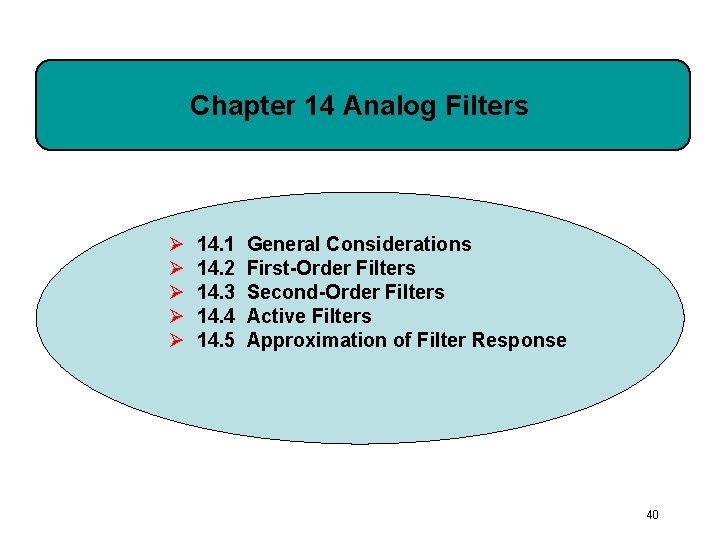 Chapter 14 Analog Filters Ø Ø Ø 14. 1 14. 2 14. 3 14. Chapter 14 Analog Filters Ø Ø Ø 14. 1 14. 2 14. 3 14.
