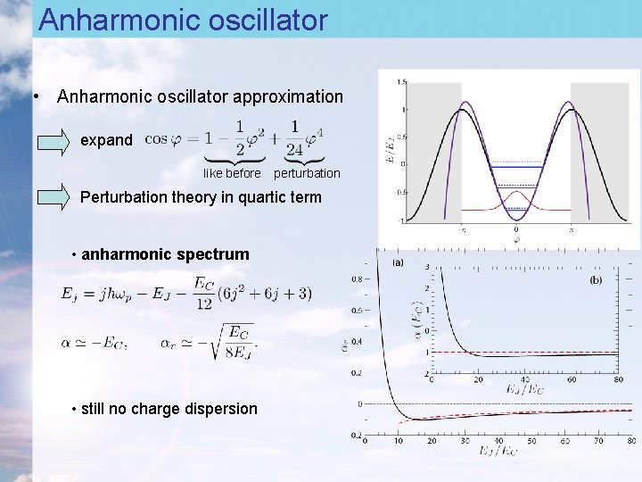 Anharmonic oscillator • Anharmonic oscillator approximation expand like before perturbation Perturbation theory in quartic Anharmonic oscillator • Anharmonic oscillator approximation expand like before perturbation Perturbation theory in quartic