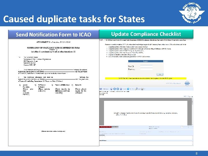 Caused duplicate tasks for States Send Notification Form to ICAO Update Compliance Checklist 8