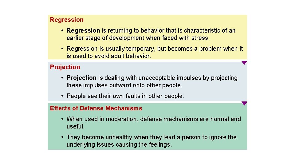 Regression • Regression is returning to behavior that is characteristic of an earlier stage