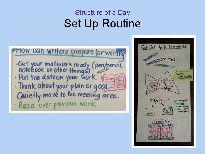 Structure of a Day Set Up Routine 