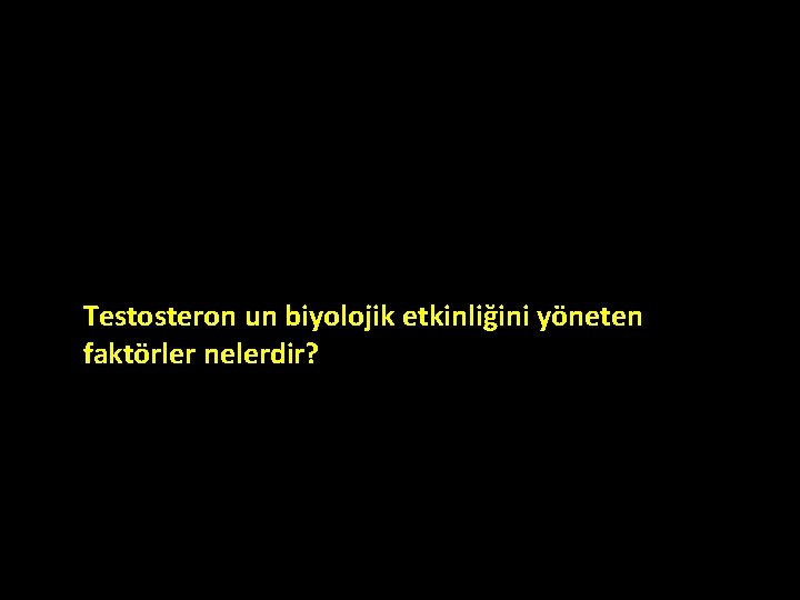 Testosteron un biyolojik etkinliğini yöneten faktörler nelerdir? Testosteron un biyolojik etkinliğini yöneten faktörler nelerdir?