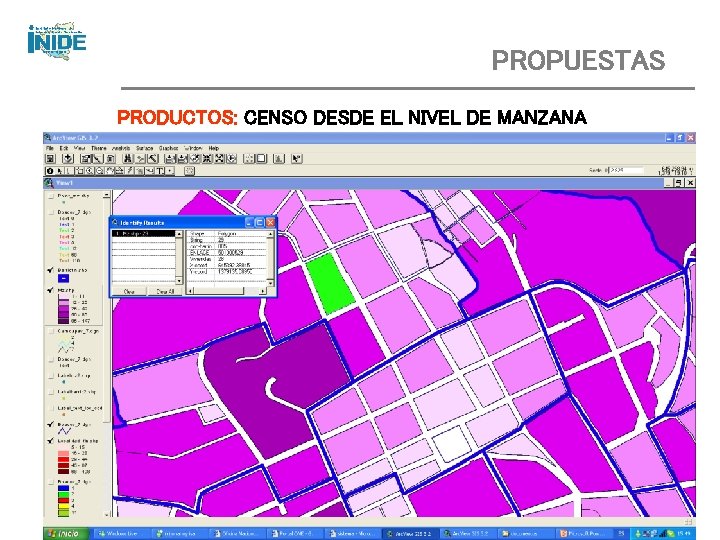 PROPUESTAS PRODUCTOS: CENSO DESDE EL NIVEL DE MANZANA 