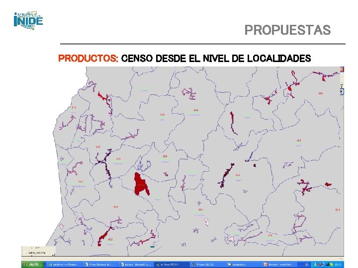 PROPUESTAS PRODUCTOS: CENSO DESDE EL NIVEL DE LOCALIDADES 