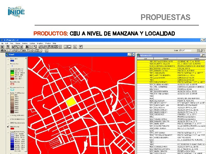 PROPUESTAS PRODUCTOS: CIIU A NIVEL DE MANZANA Y LOCALIDAD 