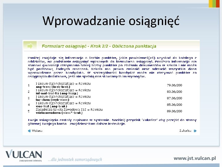 Wprowadzanie osiągnięć 