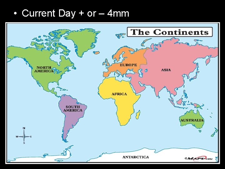 • Current Day + or – 4 mm • Current Day + or – 4 mm