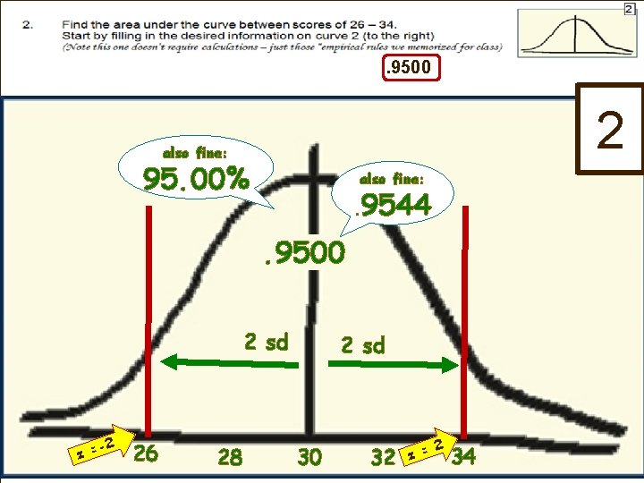 Homeworksheet. 9500 2 also fine: 95. 00% also fine: . 9544 . 9500 2
