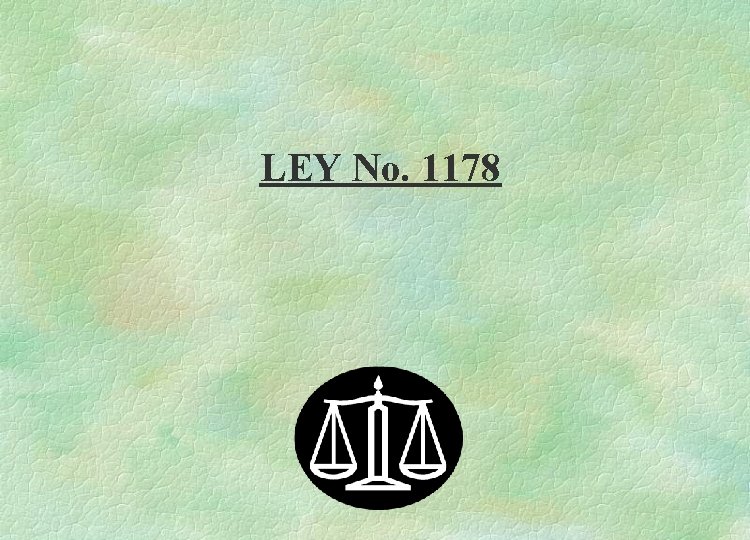 LEY No. 1178 
