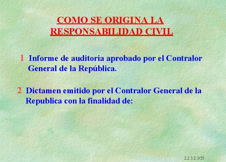 COMO SE ORIGINA LA RESPONSABILIDAD CIVIL 1 Informe de auditoria aprobado por el Contralor