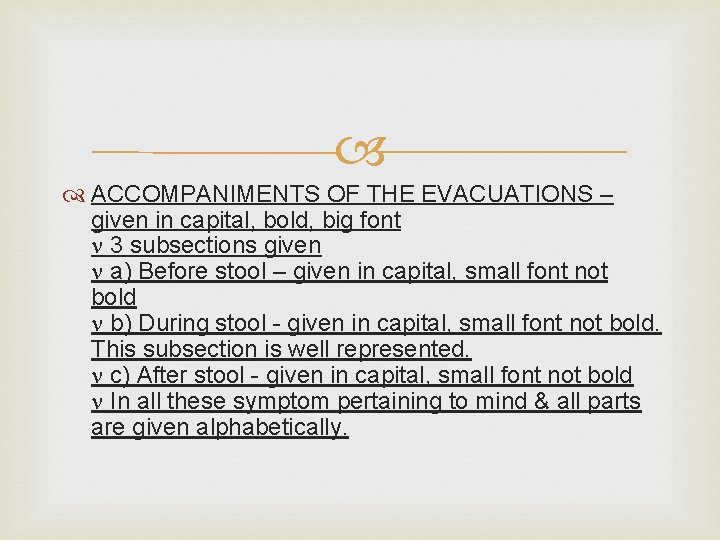  ACCOMPANIMENTS OF THE EVACUATIONS – given in capital, bold, big font 3 subsections