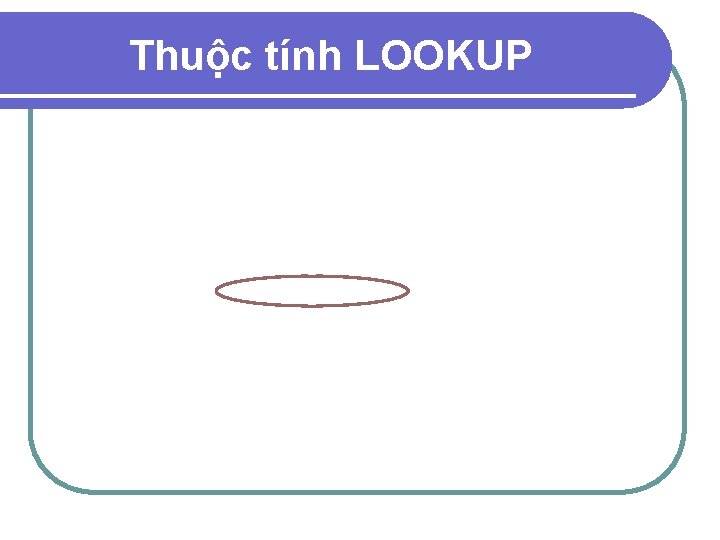 Thuộc tính LOOKUP 