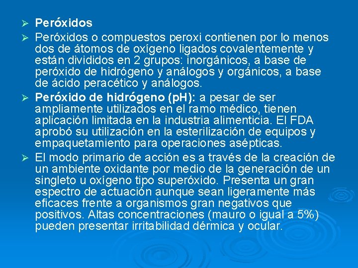 Peróxidos o compuestos peroxi contienen por lo menos de átomos de oxígeno ligados covalentemente