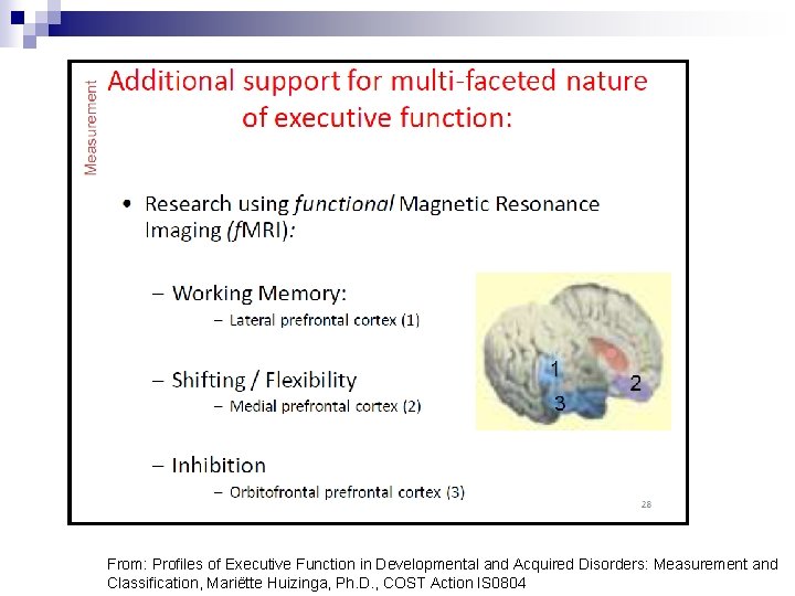 From: Profiles of Executive Function in Developmental and Acquired Disorders: Measurement and Classification, Mariëtte