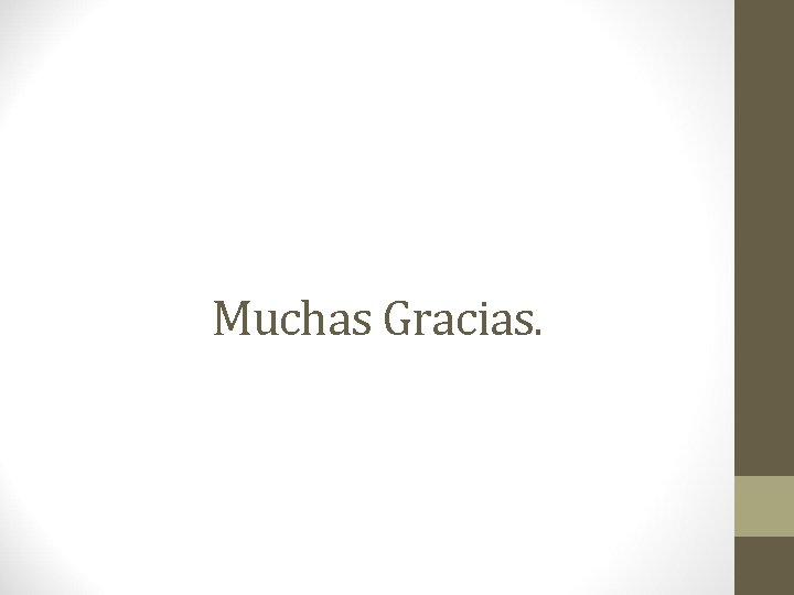 Muchas Gracias. Muchas Gracias.