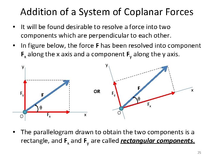 Addition of a System of Coplanar Forces • It will be found desirable to Addition of a System of Coplanar Forces • It will be found desirable to