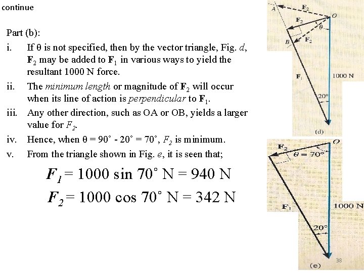continue Part (b): i. If θ is not specified, then by the vector triangle, continue Part (b): i. If θ is not specified, then by the vector triangle,