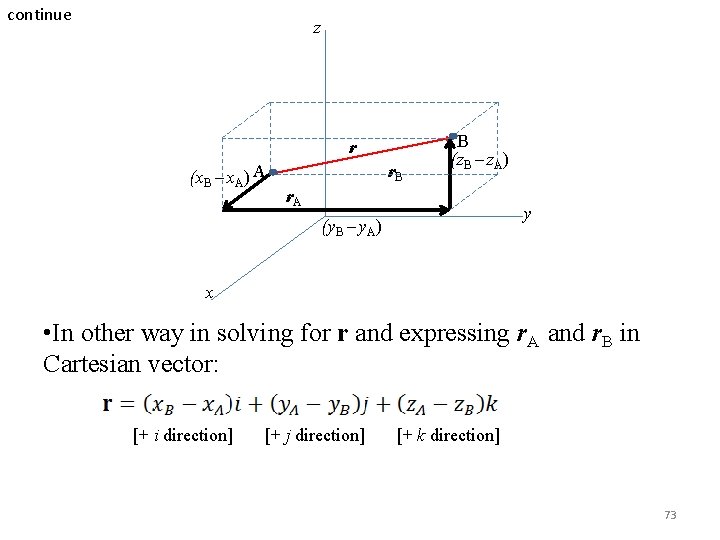 continue z r (x. B – x. A) A r. B B (z. B continue z r (x. B – x. A) A r. B B (z. B