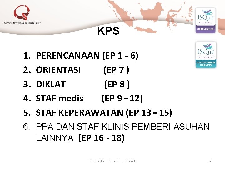  KPS 1. 2. 3. 4. 5. PERENCANAAN (EP 1 - 6) ORIENTASI (EP