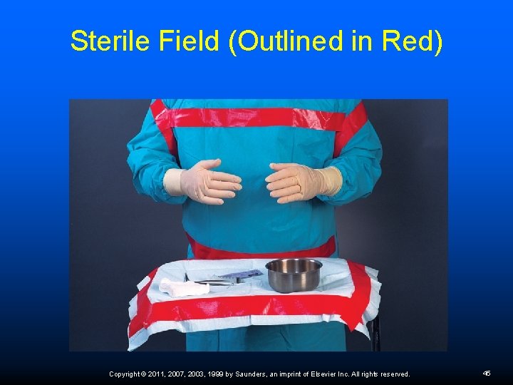 Sterile Field (Outlined in Red) Copyright © 2011, 2007, 2003, 1999 by Saunders, an