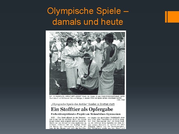 Olympische Spiele – damals und heute 