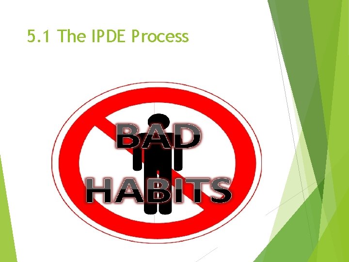 5. 1 The IPDE Process 