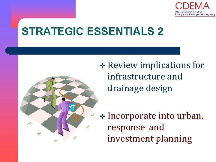 STRATEGIC ESSENTIALS 2 v Review implications for infrastructure and drainage design v Incorporate into