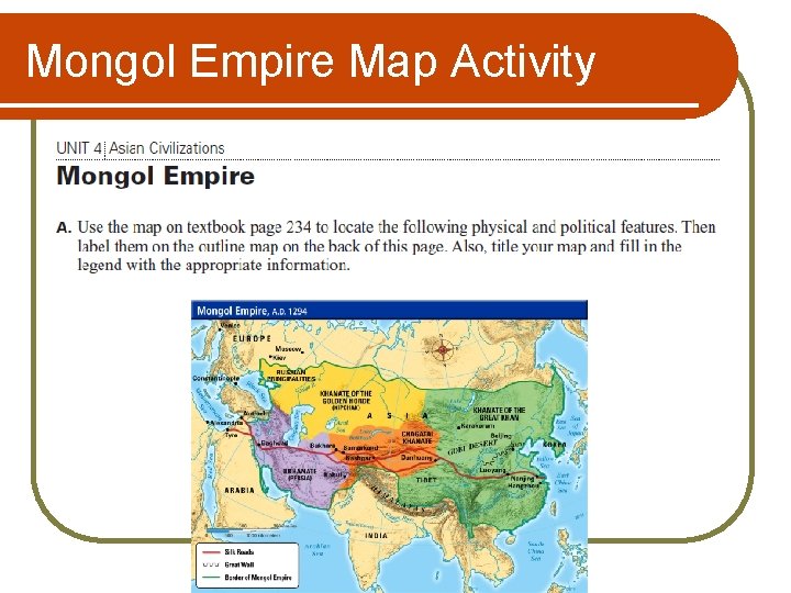 Mongol Empire Map Activity 