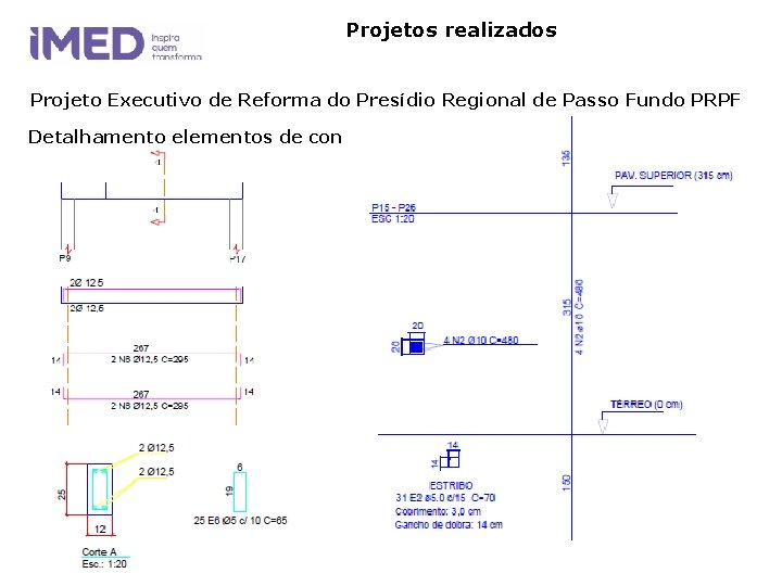 Projetos realizados Projeto Executivo de Reforma do Presídio Regional de Passo Fundo PRPF Detalhamento Projetos realizados Projeto Executivo de Reforma do Presídio Regional de Passo Fundo PRPF Detalhamento