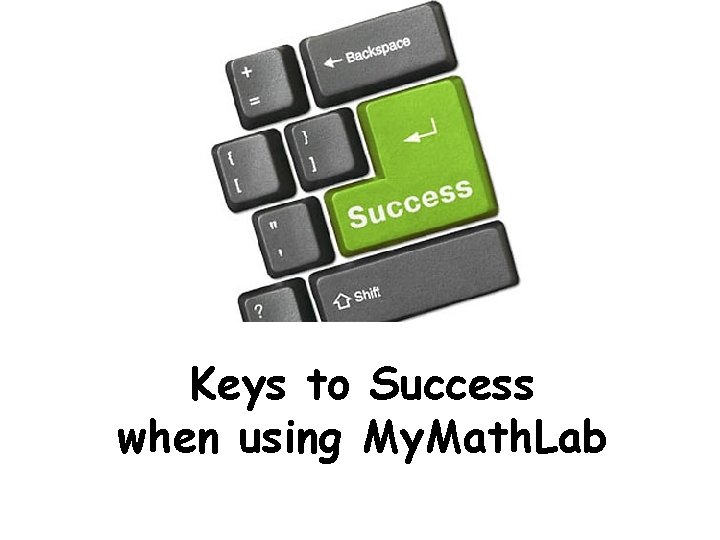 Keys to Success when using My. Math. Lab 