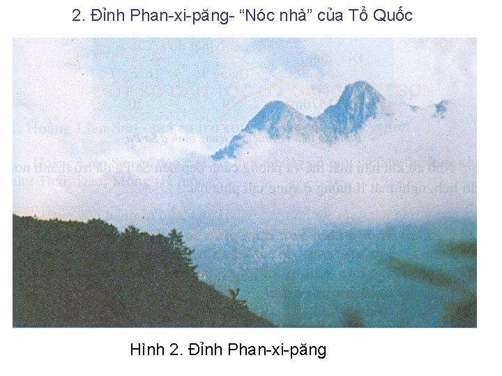 2. Đỉnh Phan xi păng “Nóc nhà” của Tổ Quốc Hình 2. Đỉnh Phan