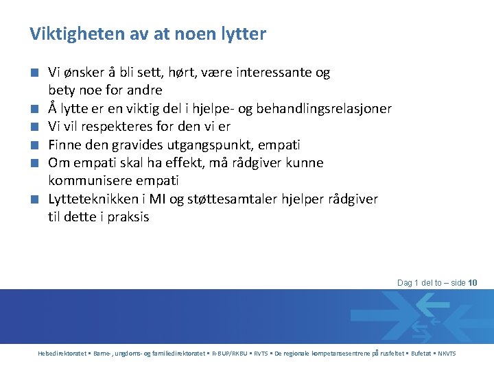 Viktigheten av at noen lytter ■ Vi ønsker å bli sett, hørt, være interessante