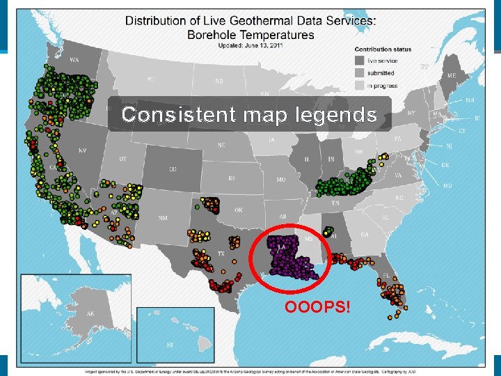 Consistent map legends OOOPS! Arizona Geological Survey 7/12/2011 