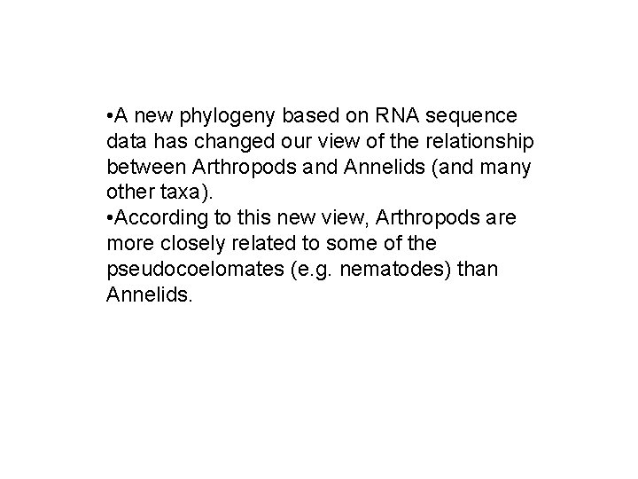  • A new phylogeny based on RNA sequence data has changed our view