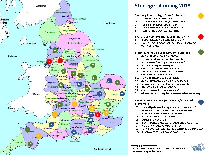 Strategic planning 2019 Statutory Joint Strategic Plans (Statutory) 1. 2. 3. 4. 5. Greater