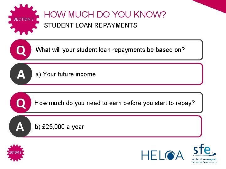 SECTION 3 HOW MUCH DO YOU KNOW? STUDENT LOAN REPAYMENTS Q What will your SECTION 3 HOW MUCH DO YOU KNOW? STUDENT LOAN REPAYMENTS Q What will your