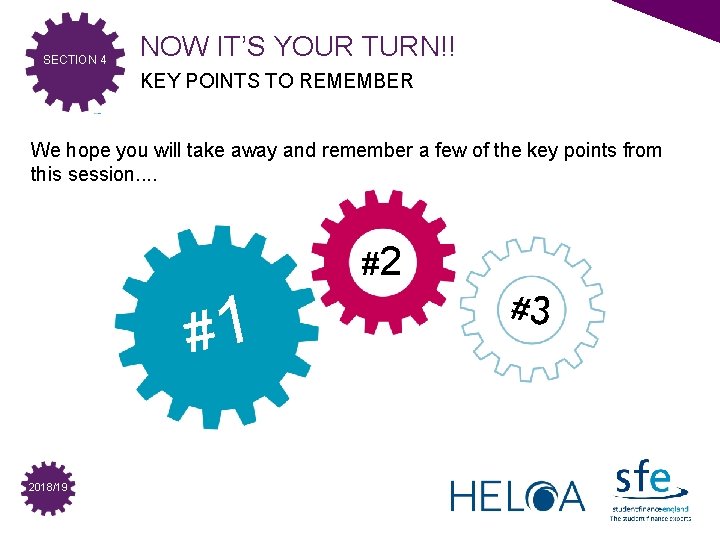 SECTION 4 NOW IT’S YOUR TURN!! KEY POINTS TO REMEMBER We hope you will SECTION 4 NOW IT’S YOUR TURN!! KEY POINTS TO REMEMBER We hope you will