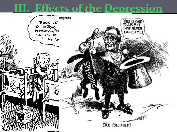 III. Effects of the Depression C. Opposition to the New Deal Big business, wealthy,