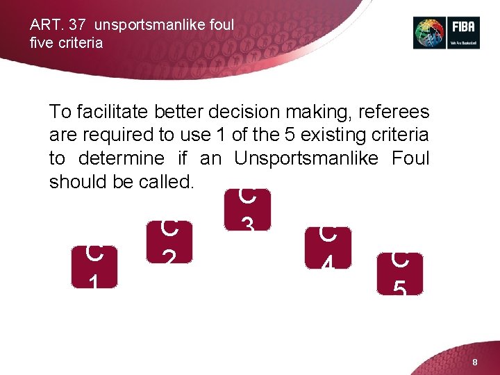 ART. 37 unsportsmanlike foul five criteria To facilitate better decision making, referees are required