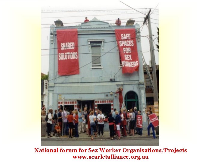 National forum for Sex Worker Organisations/Projects www. scarletalliance. org. au 