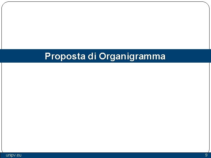 Proposta di Organigramma unipv. eu 9 