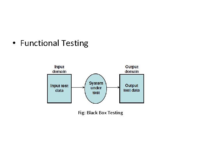  • Functional Testing Fig: Black Box Testing 