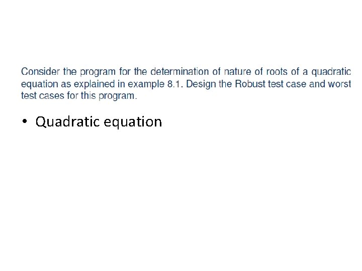  • Quadratic equation 