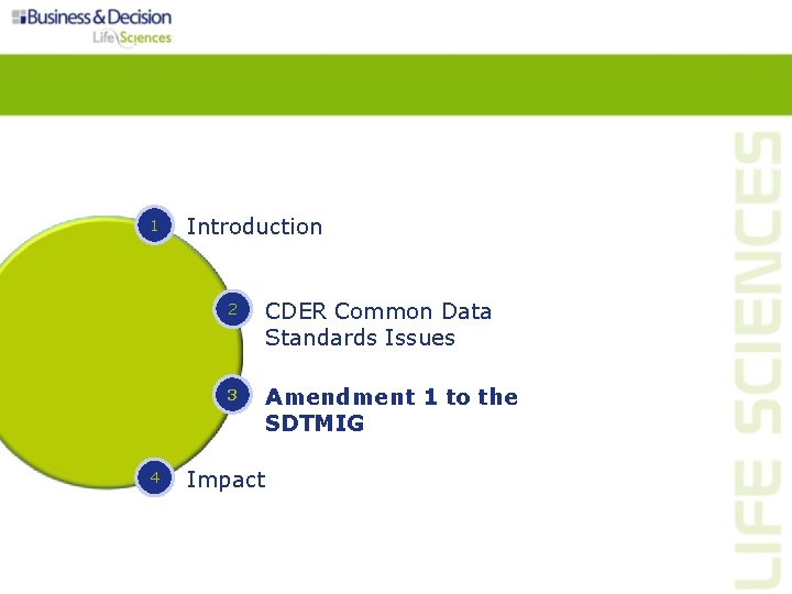 1 4 Introduction 2 CDER Common Data Standards Issues 3 Amendment 1 to the