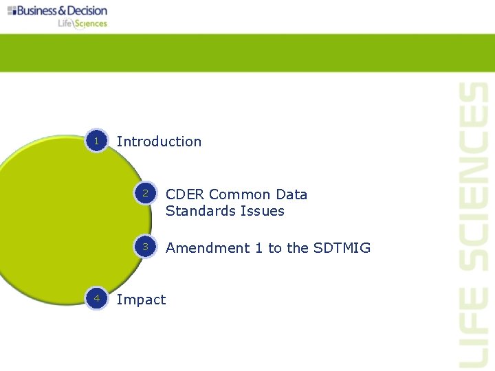 1 4 Introduction 2 CDER Common Data Standards Issues 3 Amendment 1 to the