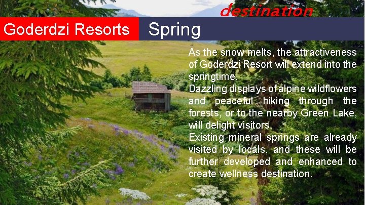 Goderdzi Resorts Spring destination As the snow melts, the attractiveness of Goderdzi Resort will