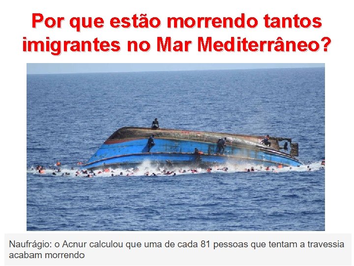 Por que estão morrendo tantos imigrantes no Mar Mediterrâneo? 