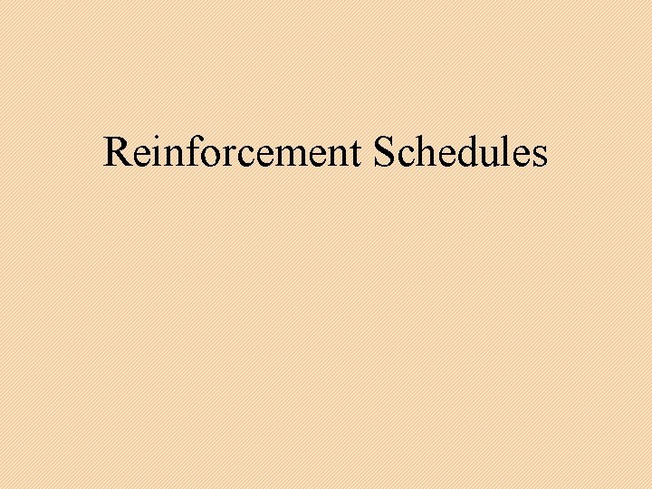 Reinforcement Schedules 