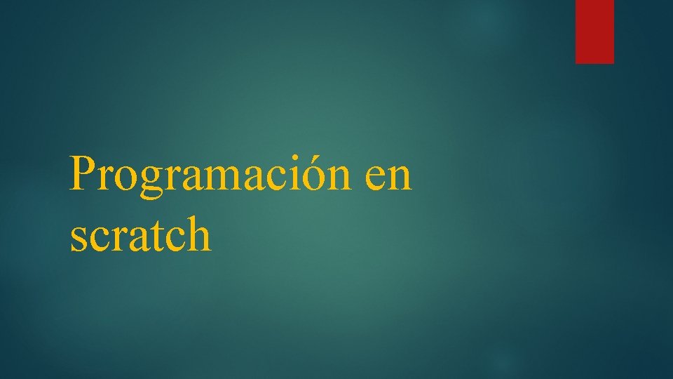 Programación en scratch 